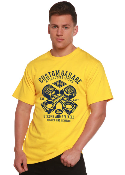 Custom Garage Men's Bamboo Viscose/Organic Cotton Short Sleeve Graphic T-Shirt Spun Bamboo