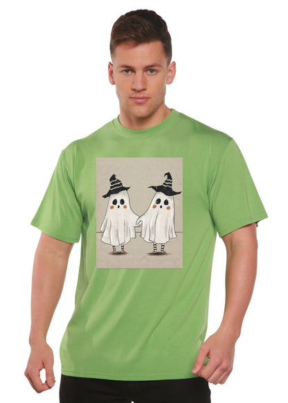 Cute Ghost Men's Bamboo Viscose/Organic Cotton Short Sleeve Graphic T-Shirt Spun Bamboo