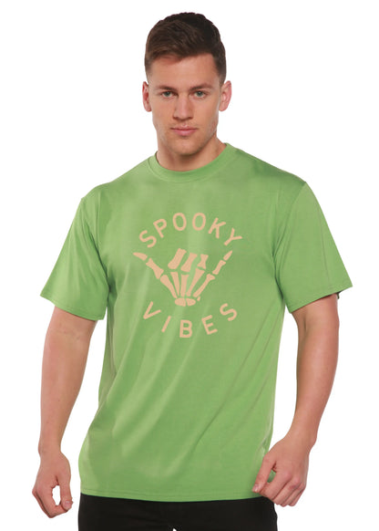 Spooky Vibes Men's Bamboo Viscose/Organic Cotton Short Sleeve Graphic T-Shirt Spun Bamboo