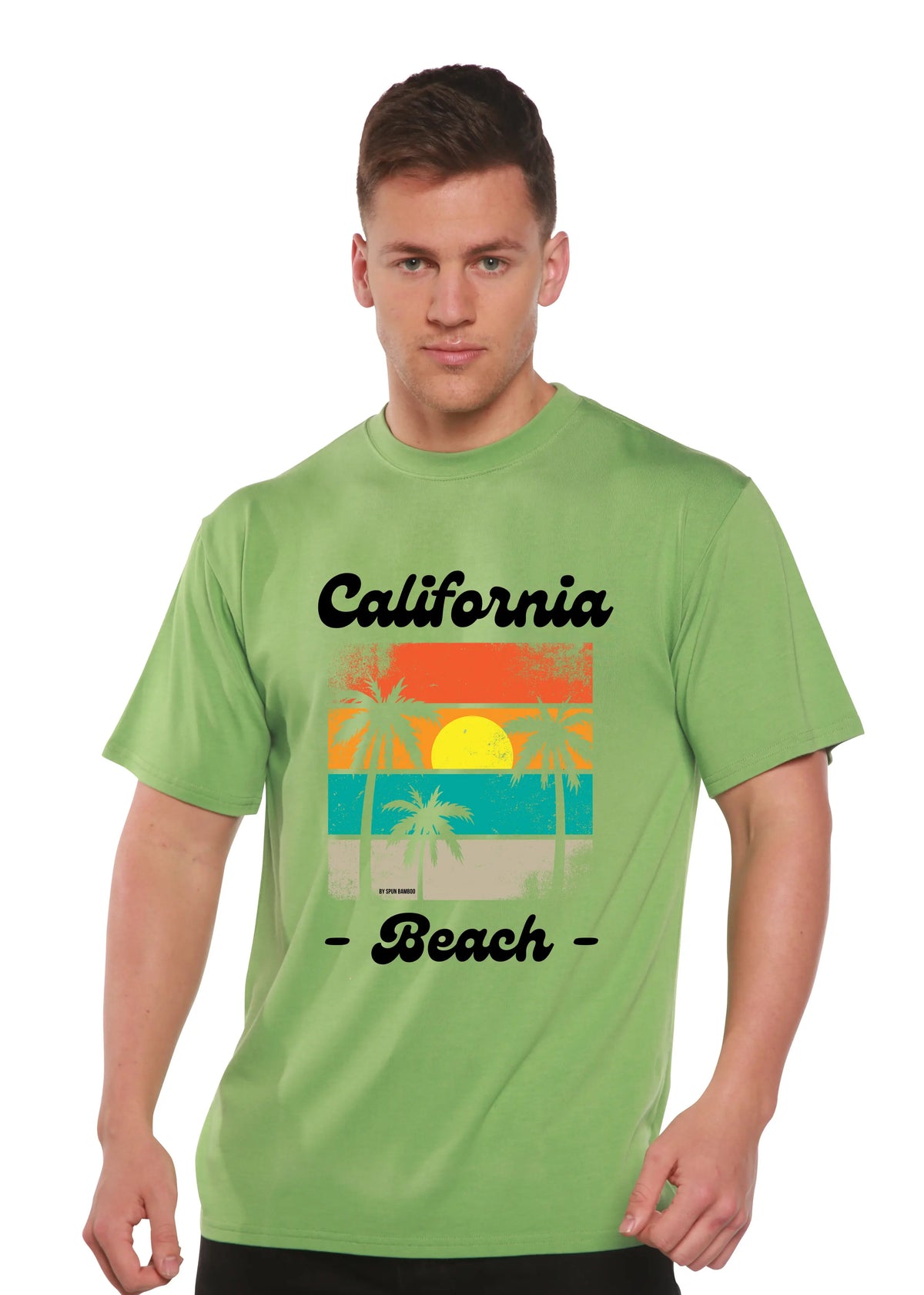 California Beach Unisex Bamboo Viscose/Organic Cotton Short Sleeve Graphic T-Shirt Spun Bamboo