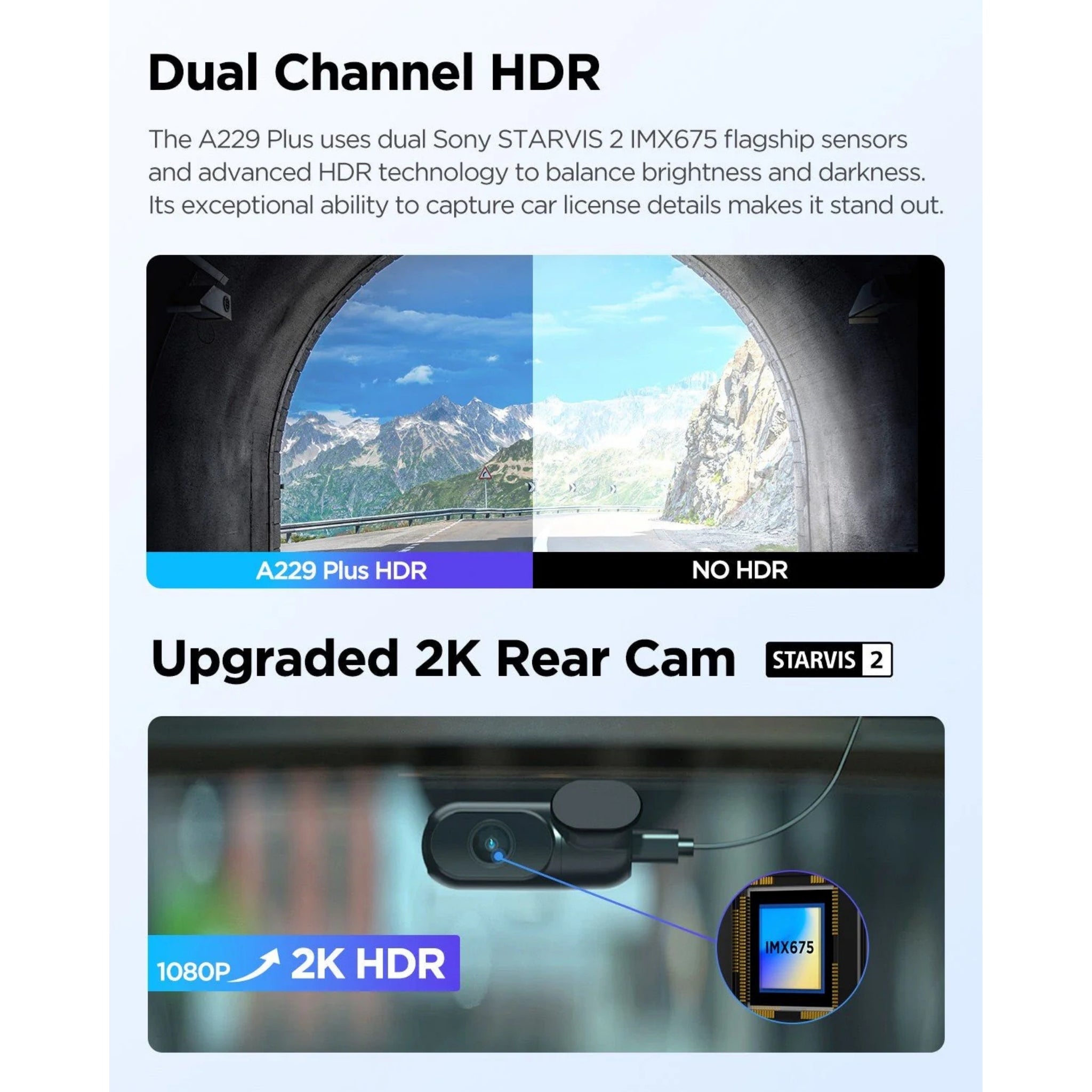 VIOFO A229 Plus 2-Channel 2K QHD Sony STARVIS 2 Dash Cam BlackboxMyCar
