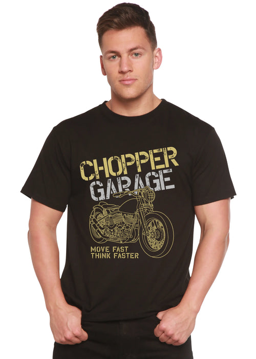 Chopper Garage Men's Bamboo Viscose/Organic Cotton Short Sleeve Graphic T-Shirt Spun Bamboo