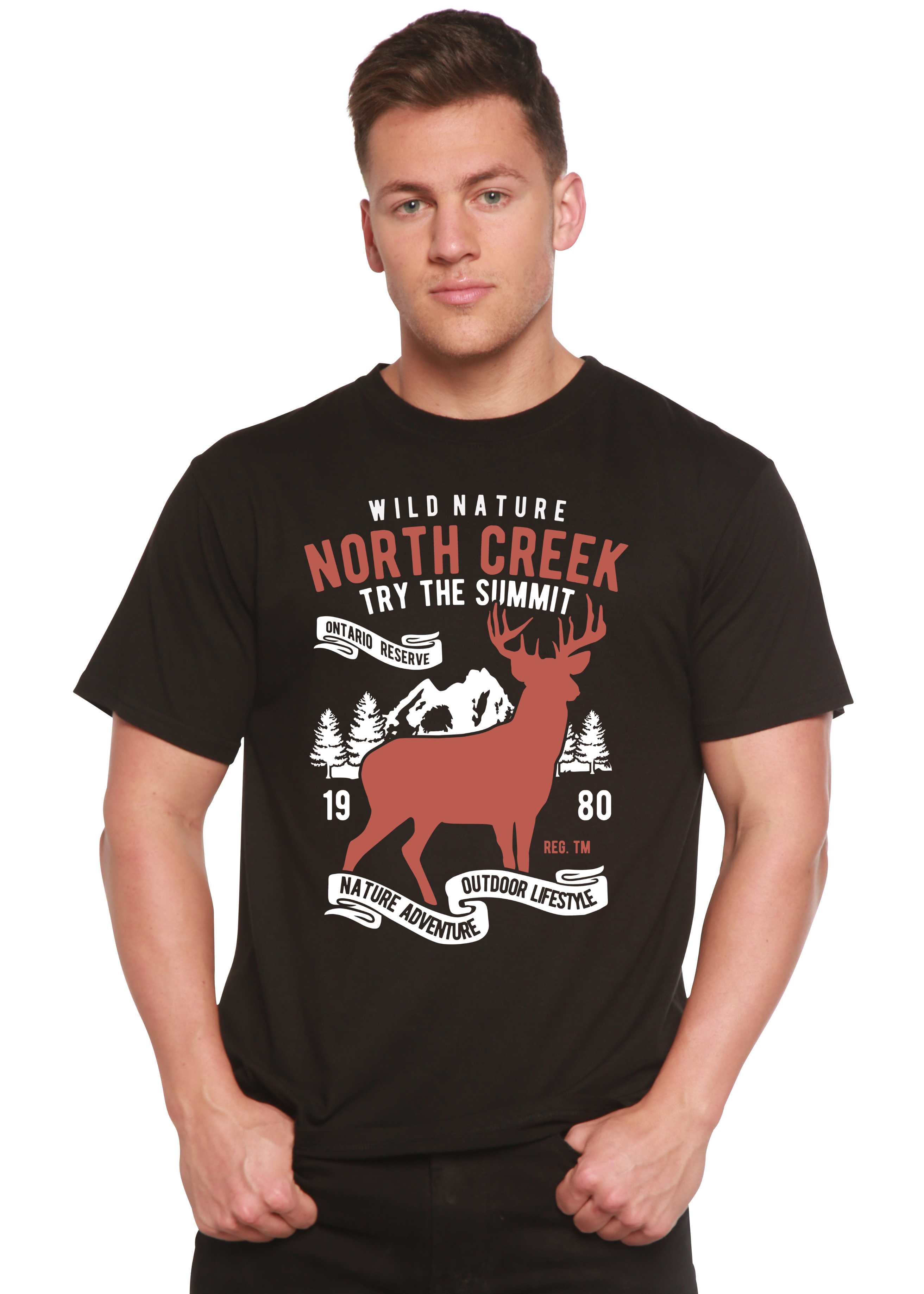 North Creek Spun Bamboo® Men's Bamboo Viscose/Organic Cotton Short Sleeve Graphic T-Shirt Spun Bamboo