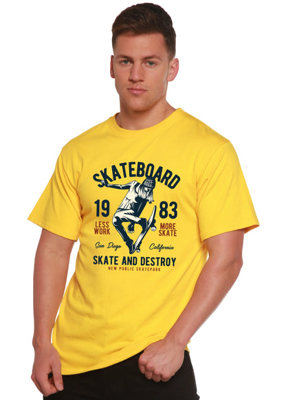 Skateboard 1983 Men's Bamboo Viscose/Organic Cotton Short Sleeve Graphic T-Shirt Spun Bamboo