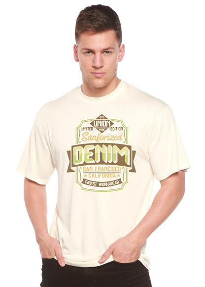 Sanforized Denim Men's Bamboo Viscose/Organic Cotton Short Sleeve Graphic T-Shirt Spun Bamboo
