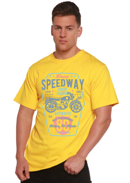 Speedway Motorcycle Spun Bamboo® Men's Bamboo Viscose/Organic Cotton Short Sleeve Graphic T-Shirt Spun Bamboo