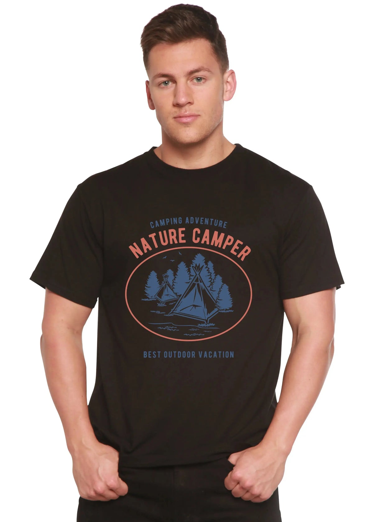Nature Camper Spun Bamboo® Men's Bamboo Viscose/Organic Cotton Short Sleeve Graphic T-Shirt Spun Bamboo