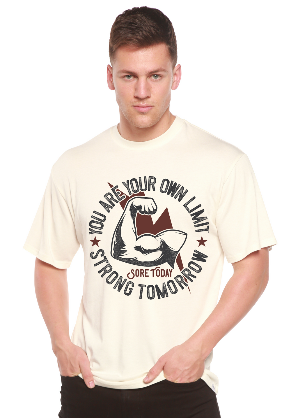 Strong Tomorrow Men's Bamboo Viscose/Organic Cotton Short Sleeve Graphic T-Shirt Spun Bamboo