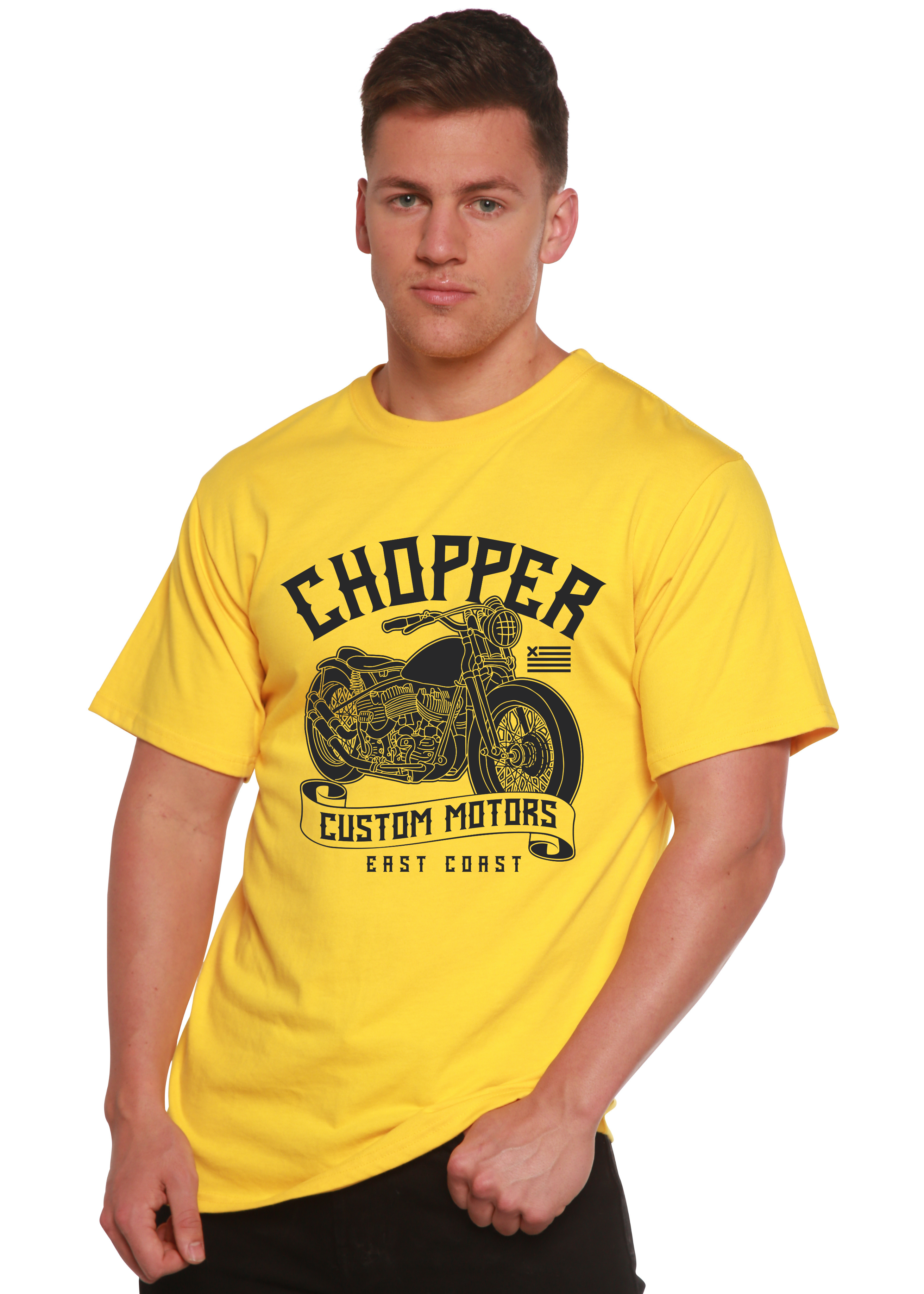 Chopper Custom Motors Men's Bamboo Viscose/Organic Cotton Short Sleeve Graphic T-Shirt Spun Bamboo