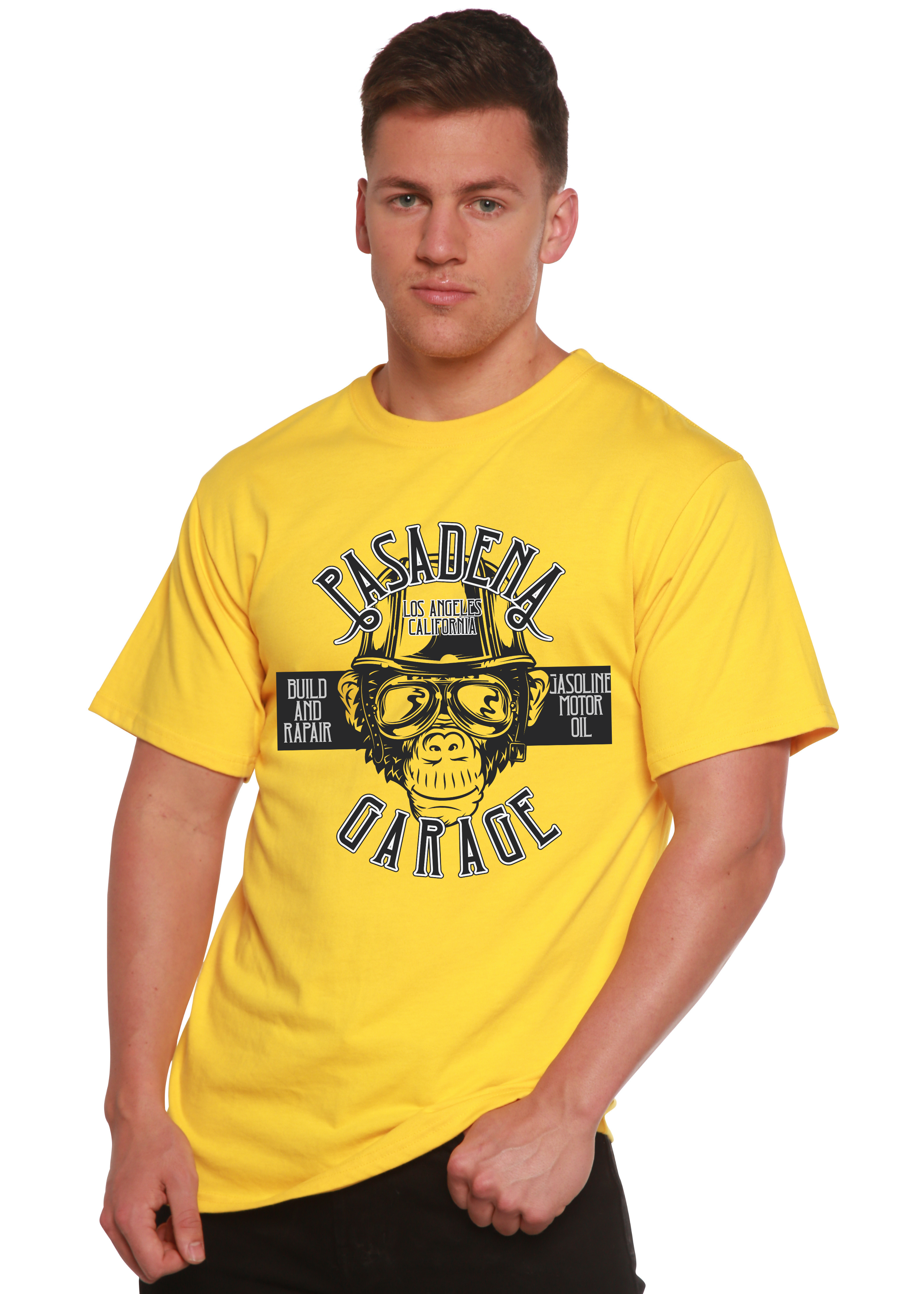 Pasadena Garage Men's Bamboo Viscose/Organic Cotton Short Sleeve Graphic T-Shirt Spun Bamboo