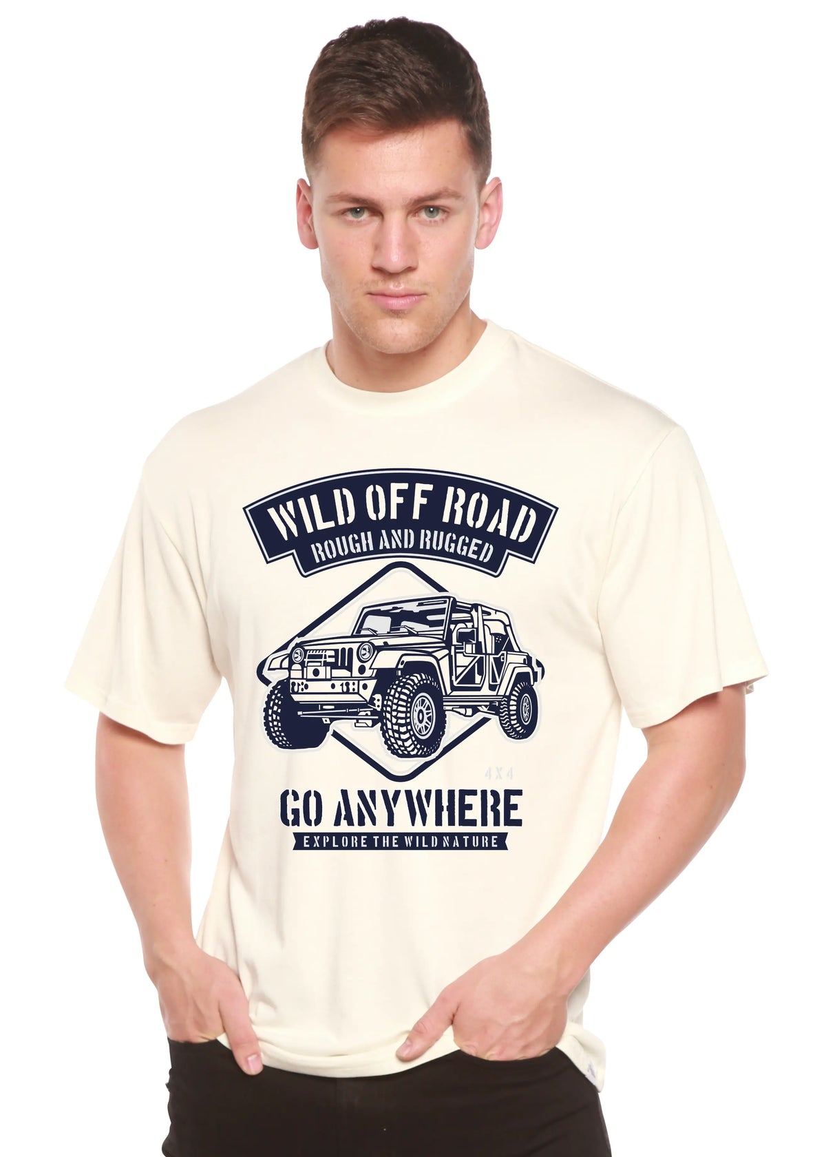 Wild Off Road Spun Bamboo® Men's Bamboo Viscose/Organic Cotton Short Sleeve Graphic T-Shirt Spun Bamboo