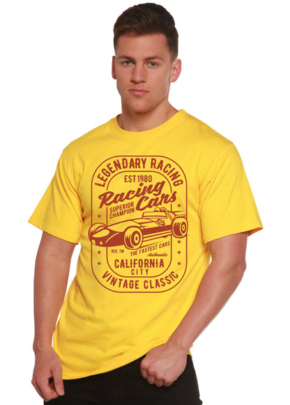 Legendary Racing Cars Men's Bamboo Viscose/Organic Cotton Short Sleeve Graphic T-Shirt Spun Bamboo