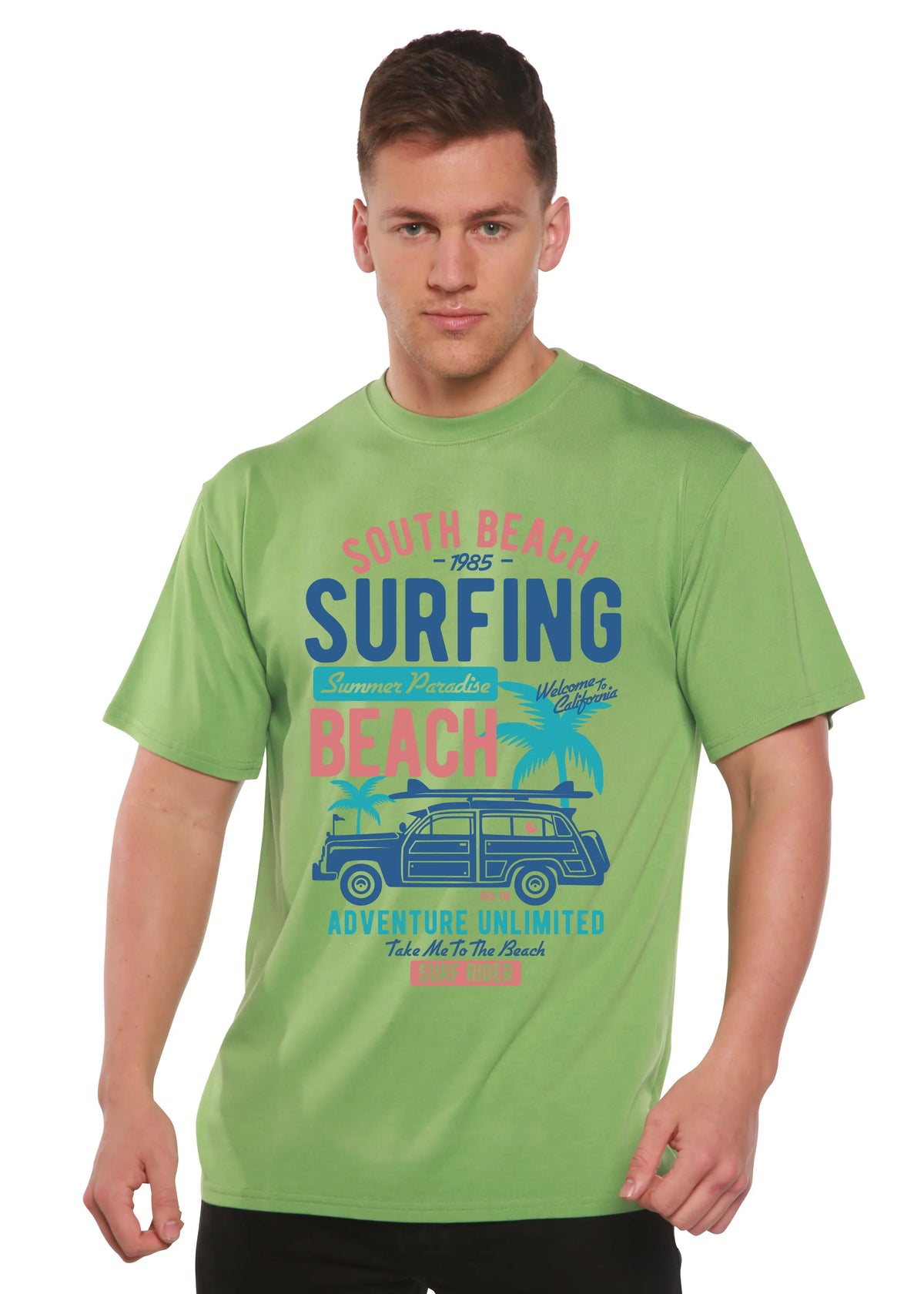 South Beach Spun Bamboo® Men's Bamboo Viscose/Organic Cotton Short Sleeve Graphic T-Shirt Spun Bamboo