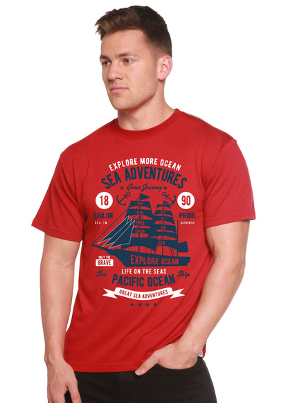 Sea Adventures Spun Bamboo® Men's Bamboo Viscose/Organic Cotton Short Sleeve Graphic T-Shirt Spun Bamboo