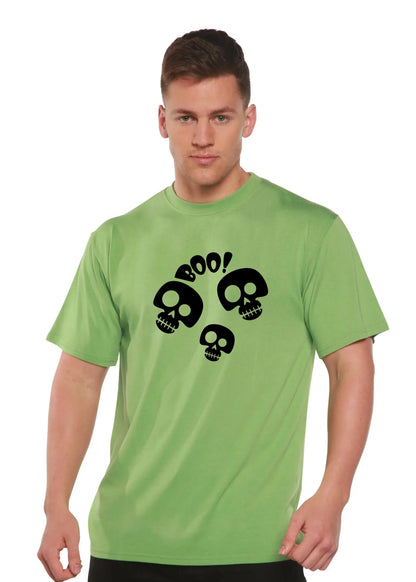 Halloween Boo Unisex Bamboo Viscose/Organic Cotton Short Sleeve Graphic T-Shirt Spun Bamboo