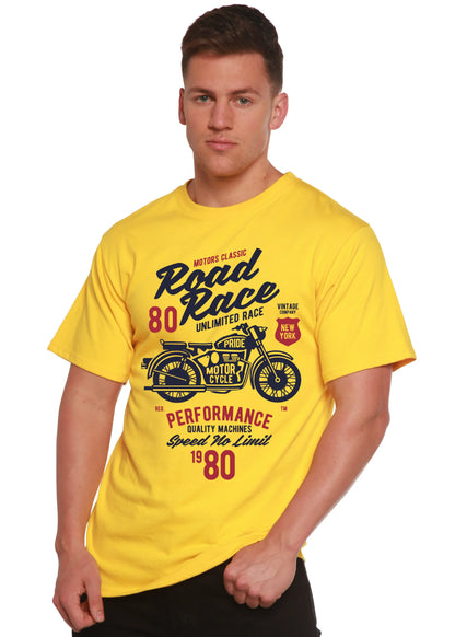 Road Race Motorcycles Spun Bamboo® Men's Bamboo Viscose/Organic Cotton Short Sleeve Graphic T-Shirt Spun Bamboo