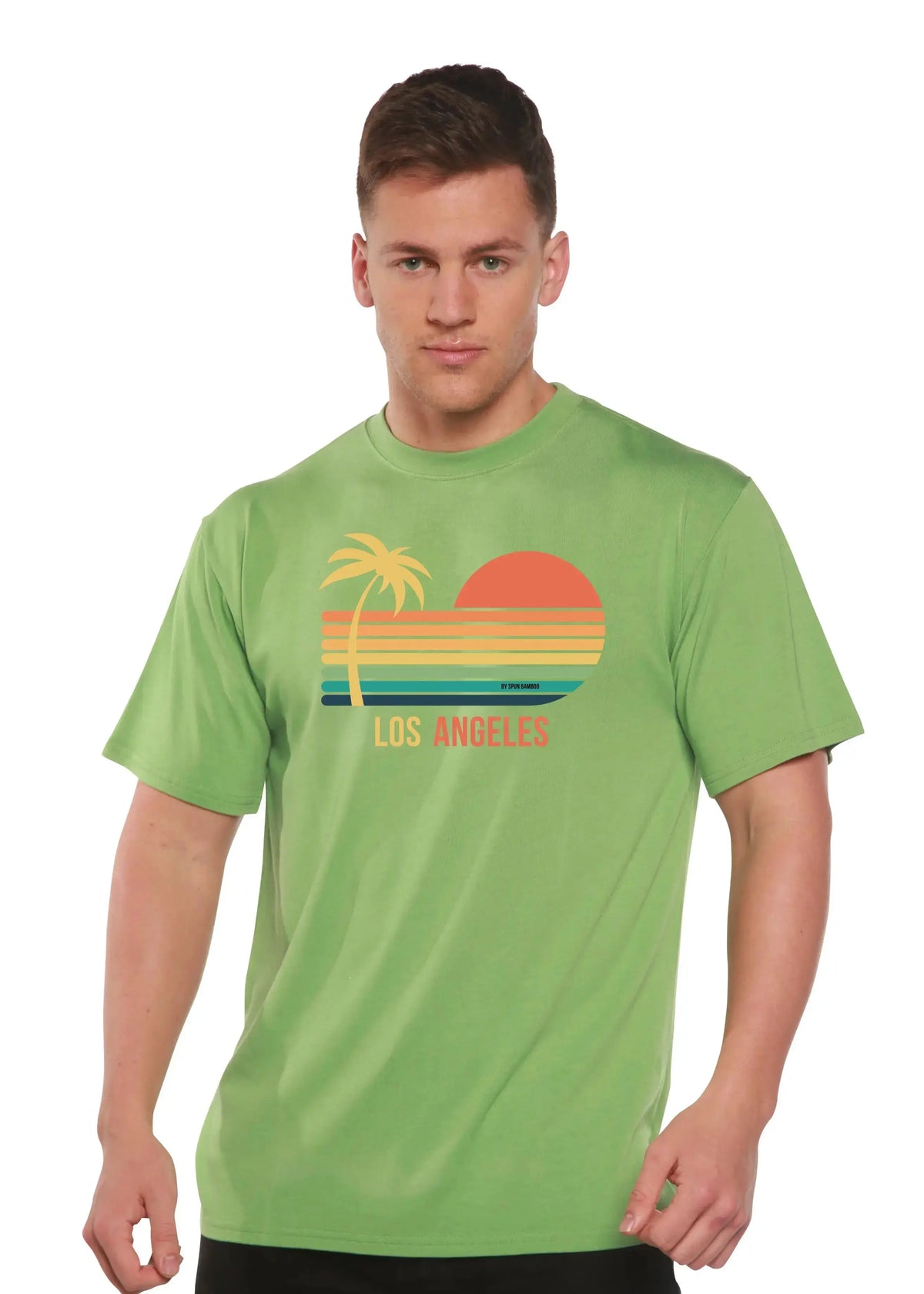 Los Angeles Unisex Bamboo Viscose/Organic Cotton Short Sleeve Graphic T-Shirt Spun Bamboo