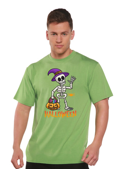 Happy Halloween Unisex Bamboo Viscose/Organic Cotton Short Sleeve Graphic T-Shirt Spun Bamboo