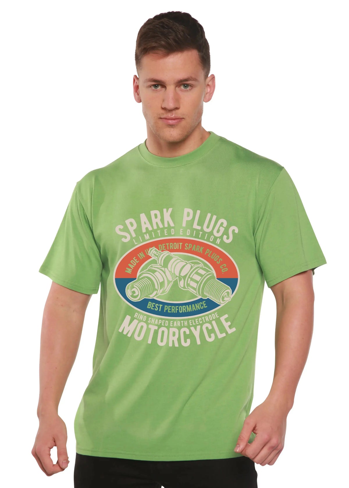 Spark Plugs Spun Bamboo® Men's Bamboo Viscose/Organic Cotton Short Sleeve Graphic T-Shirt Spun Bamboo