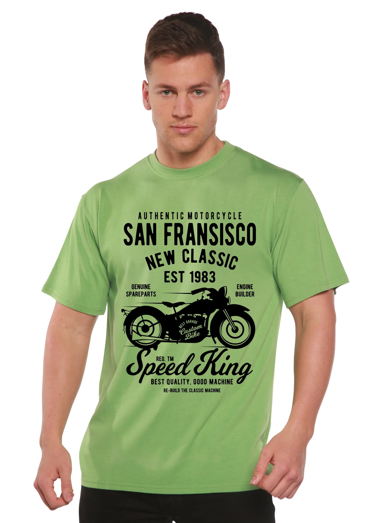 San Fransisco Spun Bamboo® Men's Bamboo Viscose/Organic Cotton Short Sleeve Graphic T-Shirt Spun Bamboo