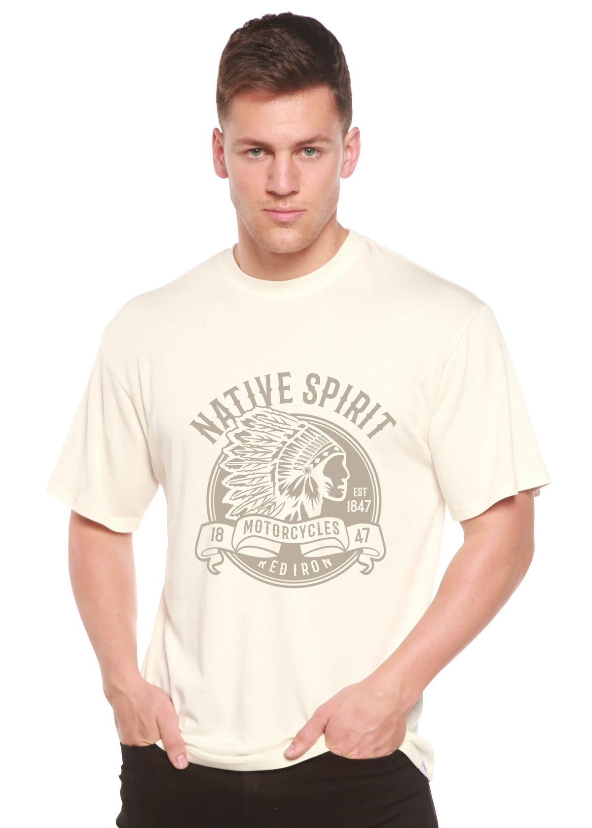Native Spirit Spun Bamboo® Men's Bamboo Viscose/Organic Cotton Short Sleeve Graphic T-Shirt Spun Bamboo