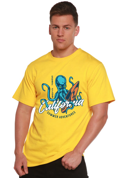California Summer Adventures Men's Bamboo Viscose/Organic Cotton Short Sleeve Graphic T-Shirt Spun Bamboo