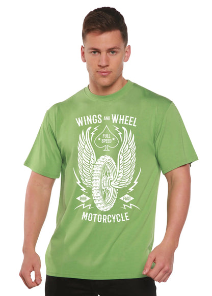 Wings And Wheel Spun Bamboo® Men's Bamboo Viscose/Organic Cotton Short Sleeve Graphic T-Shirt Spun Bamboo