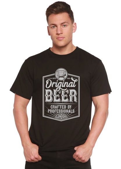 Original Beer Men's Bamboo Viscose/Organic Cotton Short Sleeve Graphic T-Shirt Spun Bamboo