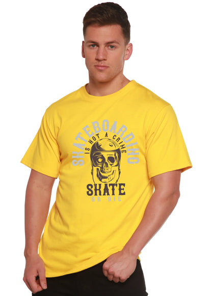 Skate Boarding Men's Bamboo Viscose/Organic Cotton Short Sleeve Graphic T-Shirt Spun Bamboo