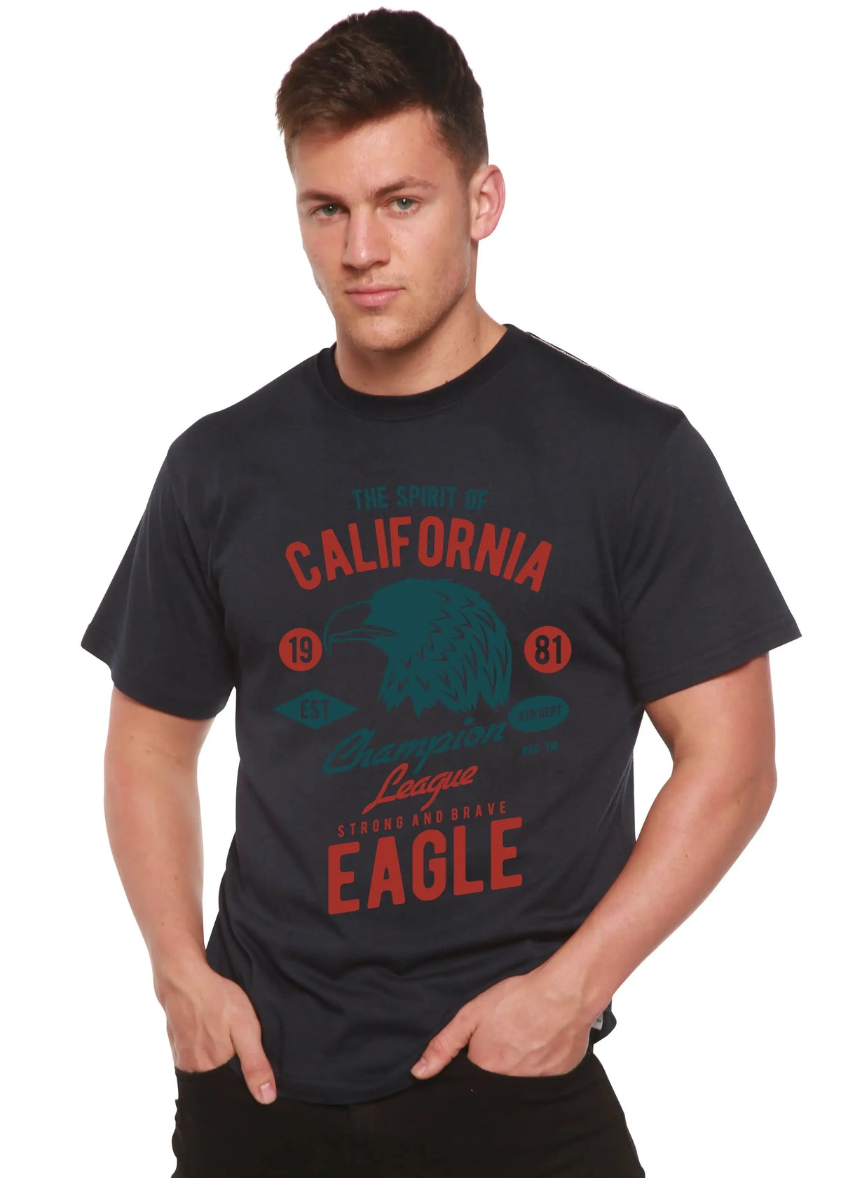 The Spirit of Spun Bamboo® Men's Bamboo Viscose/Organic Cotton Short Sleeve Graphic T-Shirt Spun Bamboo