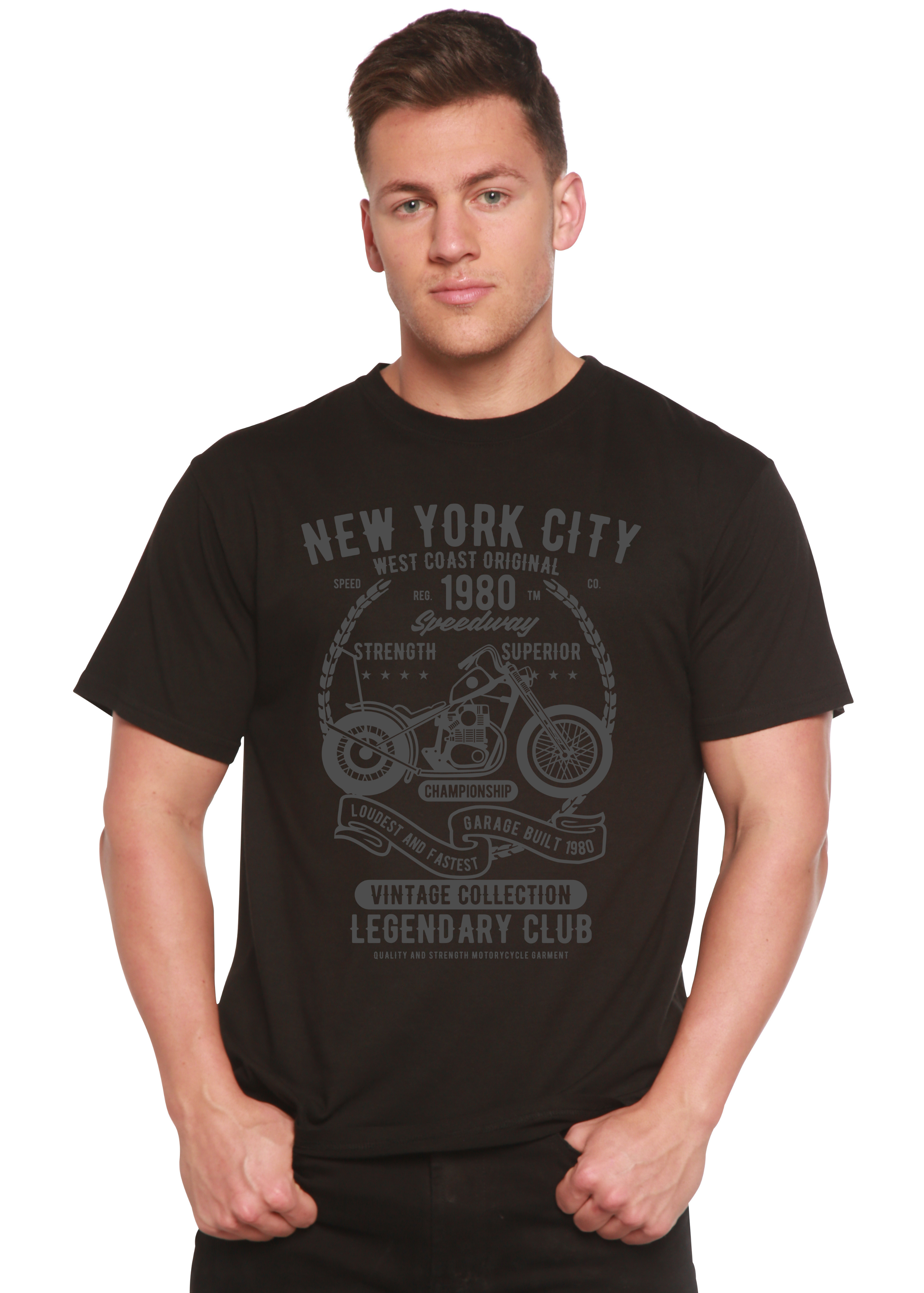 New York City Spun Bamboo® Men's Bamboo Viscose/Organic Cotton Short Sleeve Graphic T-Shirt Spun Bamboo