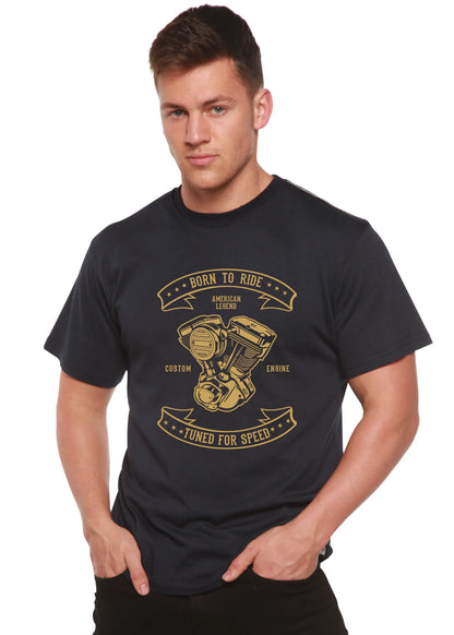 Born To Ride Men's Bamboo Viscose/Organic Cotton Short Sleeve Graphic T-Shirt Spun Bamboo