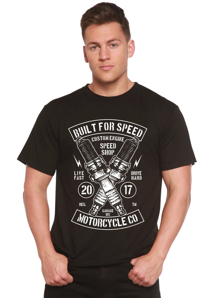Built For Speed Men's Bamboo Viscose/Organic Cotton Short Sleeve Graphic T-Shirt Spun Bamboo