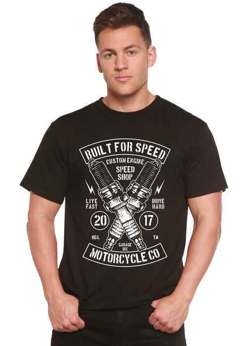 Built For Speed Men's Bamboo Viscose/Organic Cotton Short Sleeve Graphic T-Shirt Spun Bamboo