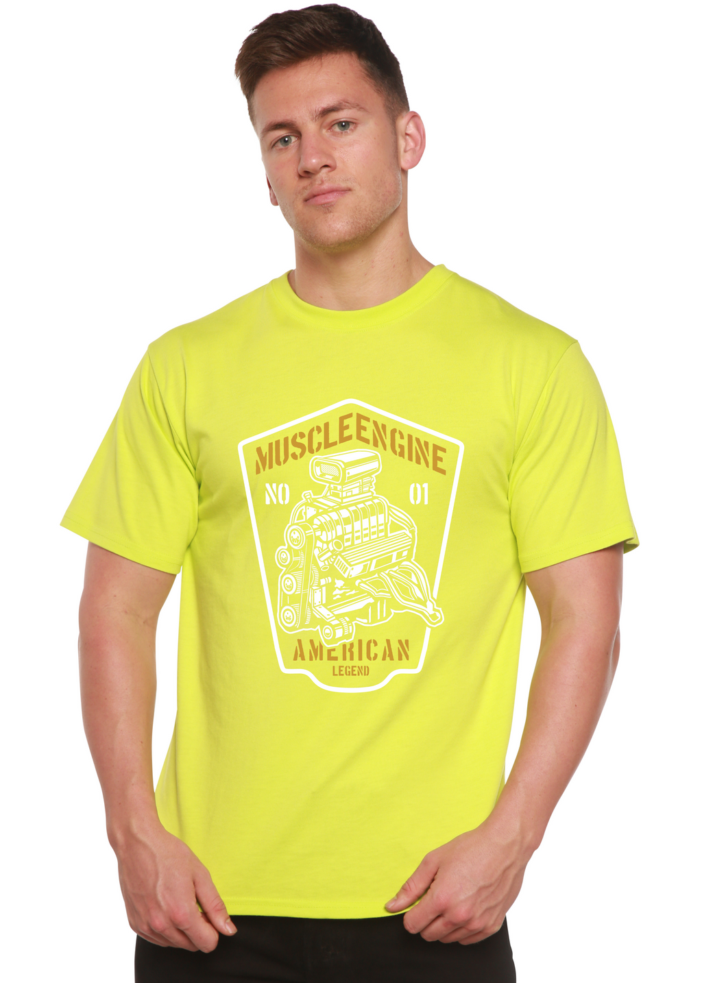 Muscle Engine Spun Bamboo® Men's Bamboo Viscose/Organic Cotton Short Sleeve Graphic T-Shirt Spun Bamboo