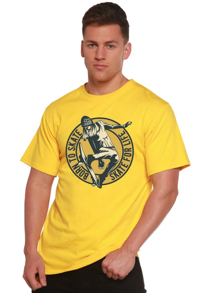 Skate For Life Men's Bamboo Viscose/Organic Cotton Short Sleeve Graphic T-Shirt Spun Bamboo