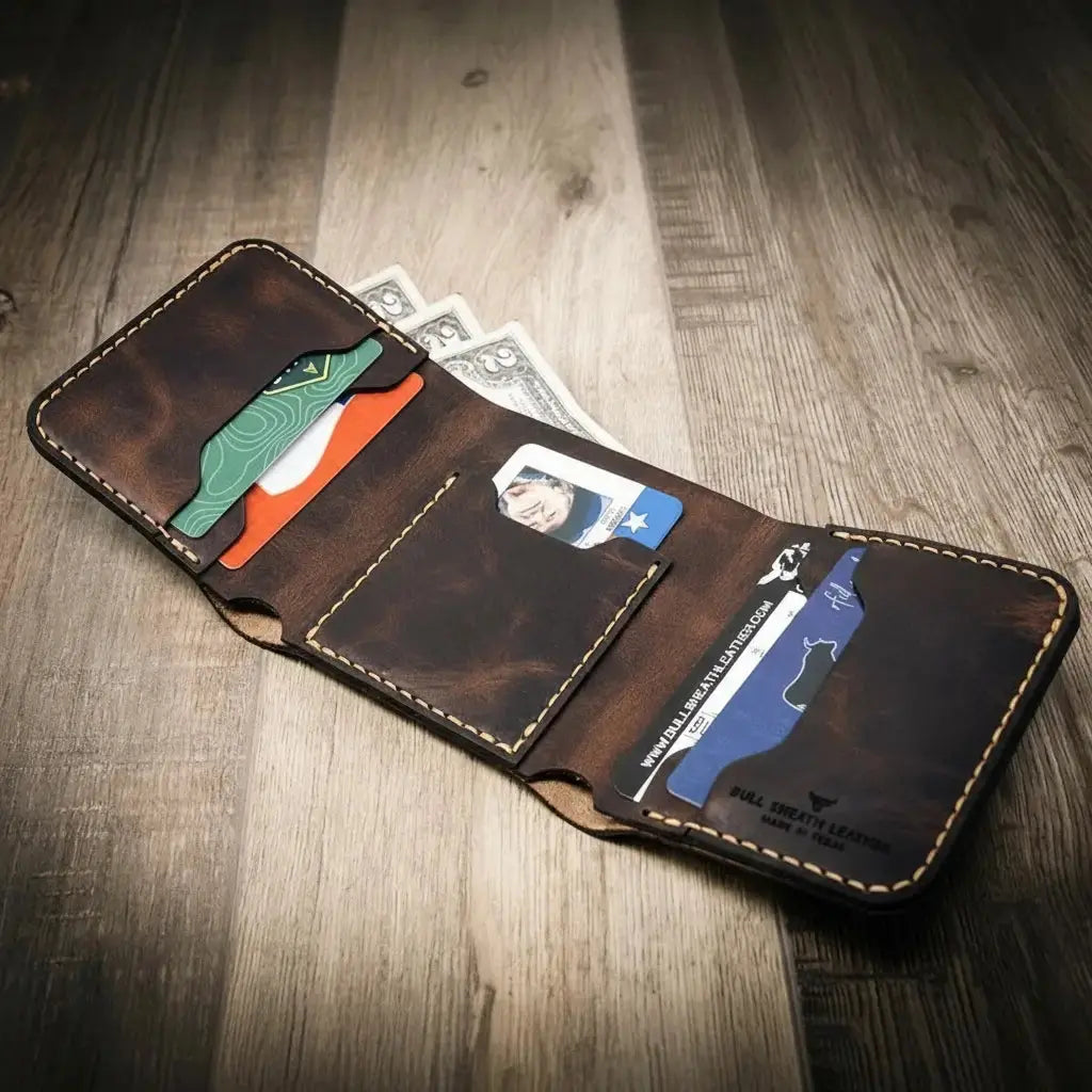The Trinity Trifold Wallet Bull Sheath Leather