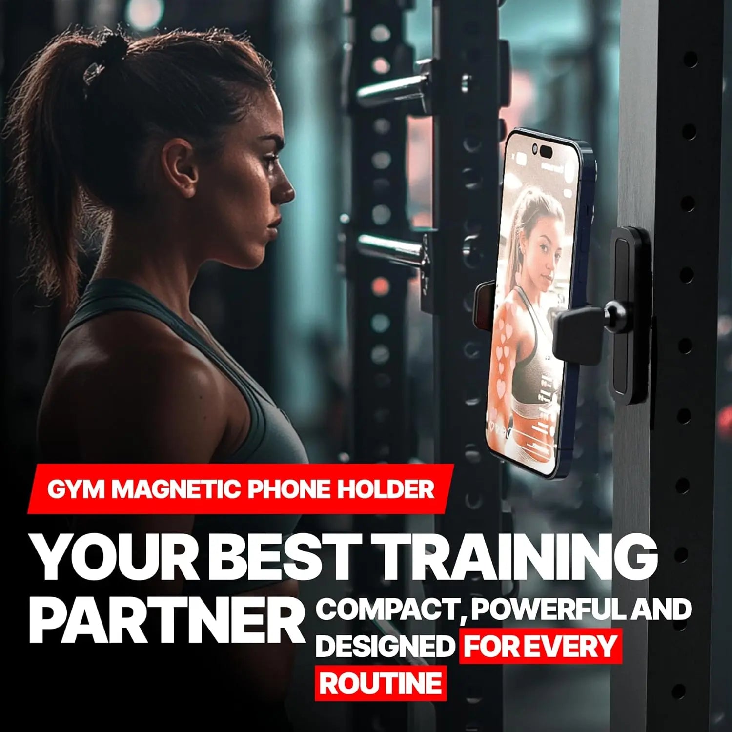 BLAUBECK Magnetic Gym Phone Holder | Secure Mount for Gym, Kitchen, DIY & Golf BLAUBECK