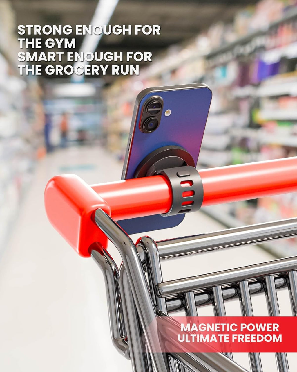 Universal Magnetic Phone Holder for Stroller, Bike, Golf Cart & Treadmill | BLAUBECK MagSafe Mount BLAUBECK