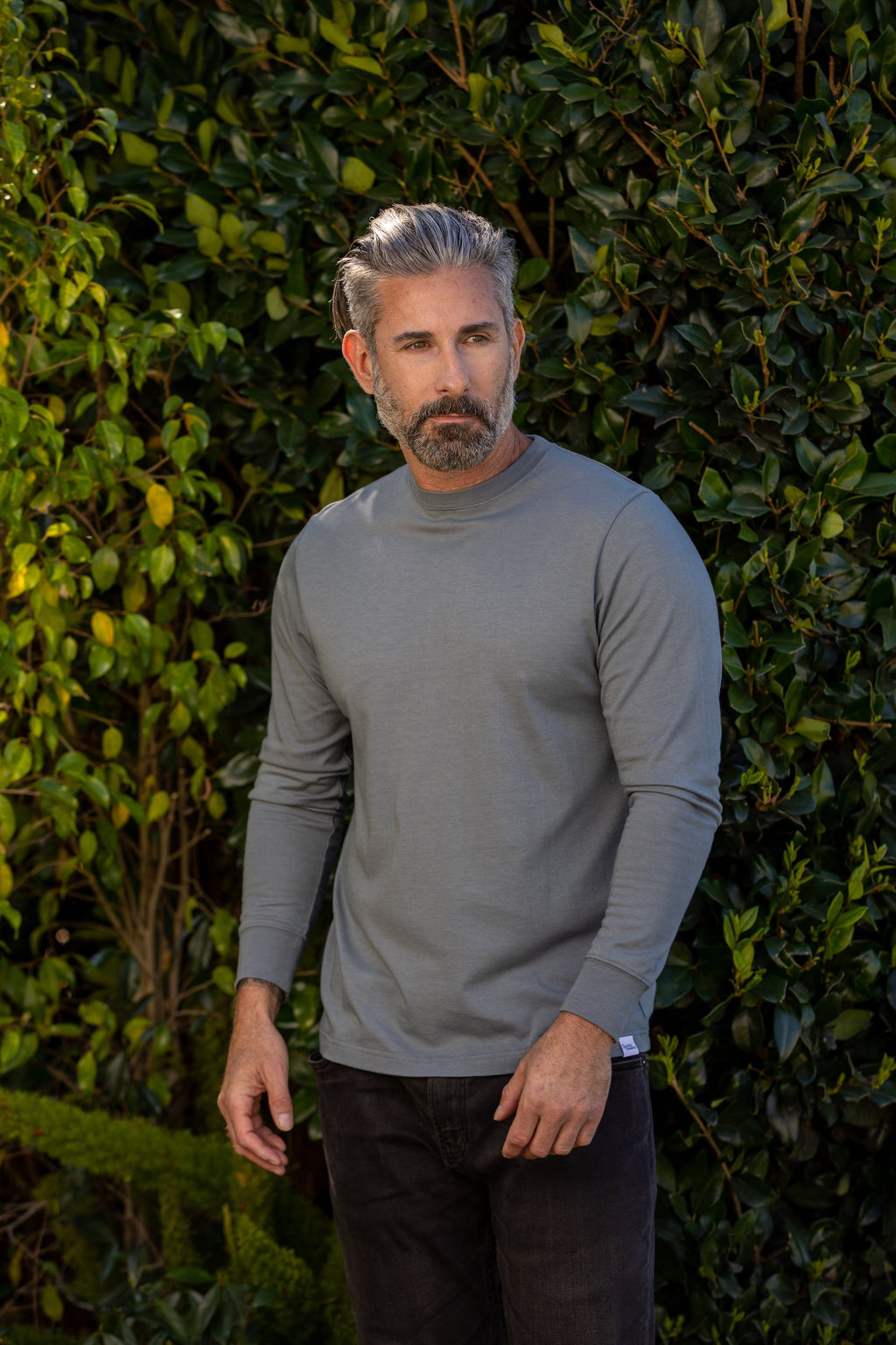 Men's Bamboo Viscose/Organic Cotton Long Sleeve T-Shirt Spun Bamboo