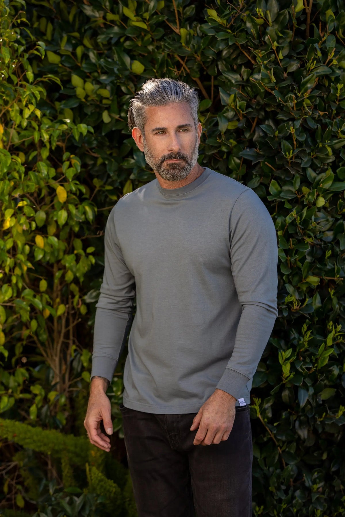 Men's Bamboo Viscose/Organic Cotton Long Sleeve T-Shirt Spun Bamboo