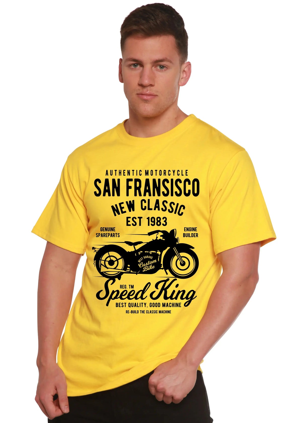 San Fransisco Spun Bamboo® Men's Bamboo Viscose/Organic Cotton Short Sleeve Graphic T-Shirt Spun Bamboo