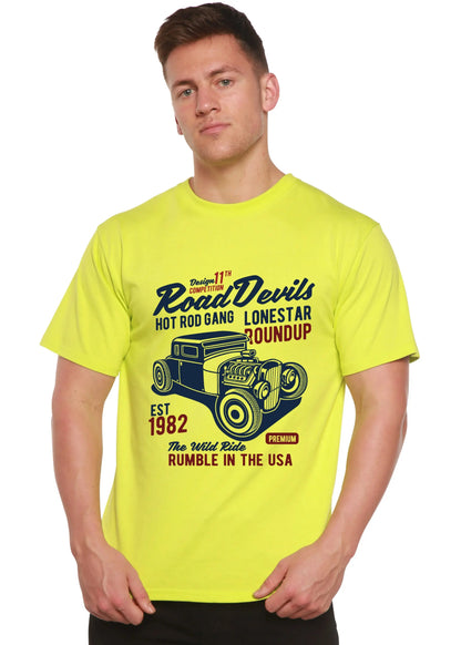 Road Devils Spun Bamboo® Men's Bamboo Viscose/Organic Cotton Short Sleeve Graphic T-Shirt Spun Bamboo