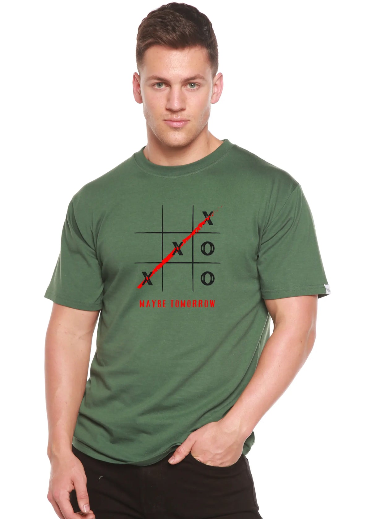 Maybe Tomorrow Unisex Bamboo/Cotton Graphic T-Shirt Spun Bamboo