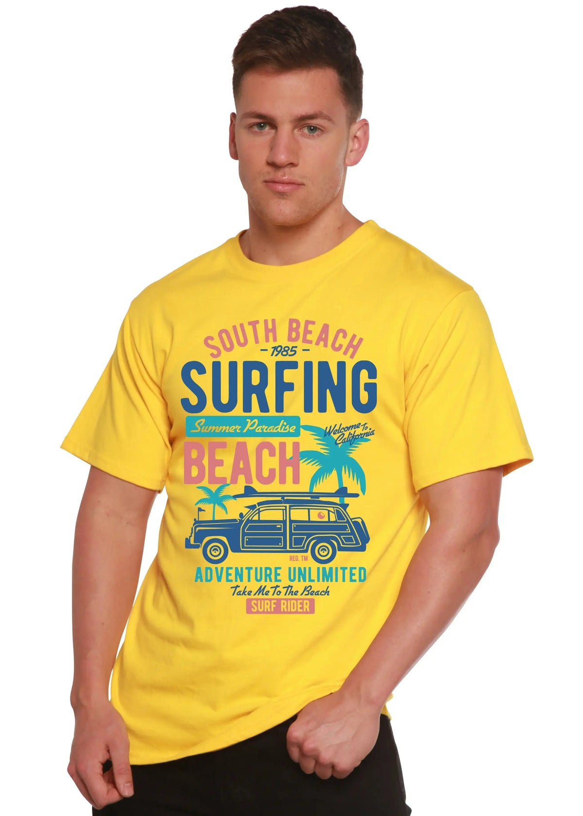 South Beach Spun Bamboo® Men's Bamboo Viscose/Organic Cotton Short Sleeve Graphic T-Shirt Spun Bamboo