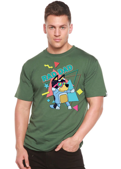 Rad Dad Bluey Men's Bamboo Short Sleeve Graphic T-Shirt Spun Bamboo