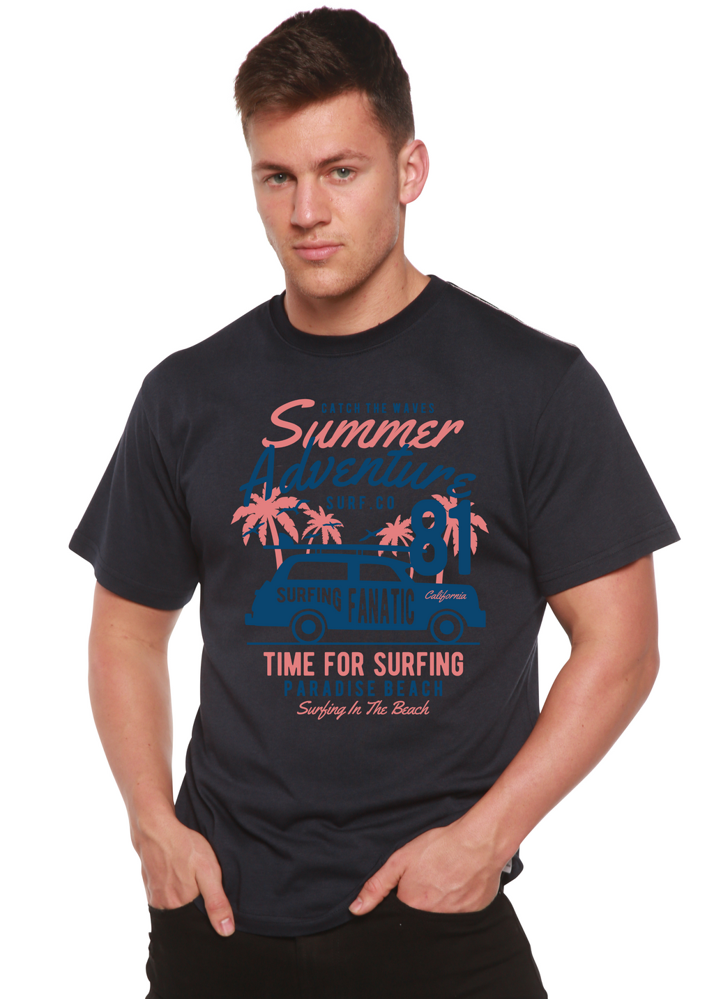 Sammer Adventure Spun Bamboo® Men's Bamboo Viscose/Organic Cotton Short Sleeve Graphic T-Shirt Spun Bamboo