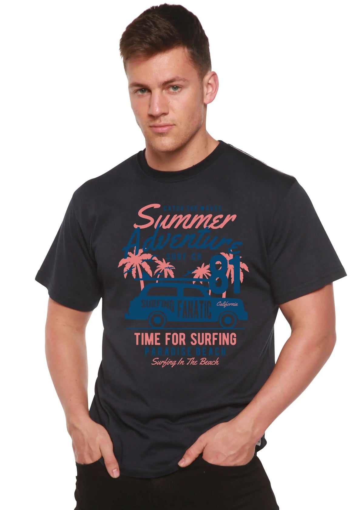 Sammer Adventure Spun Bamboo® Men's Bamboo Viscose/Organic Cotton Short Sleeve Graphic T-Shirt Spun Bamboo