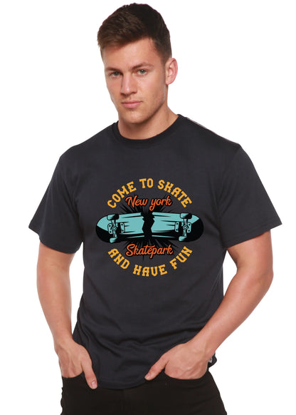 New York Skatepark Men's Bamboo Viscose/Organic Cotton Short Sleeve Graphic T-Shirt Spun Bamboo