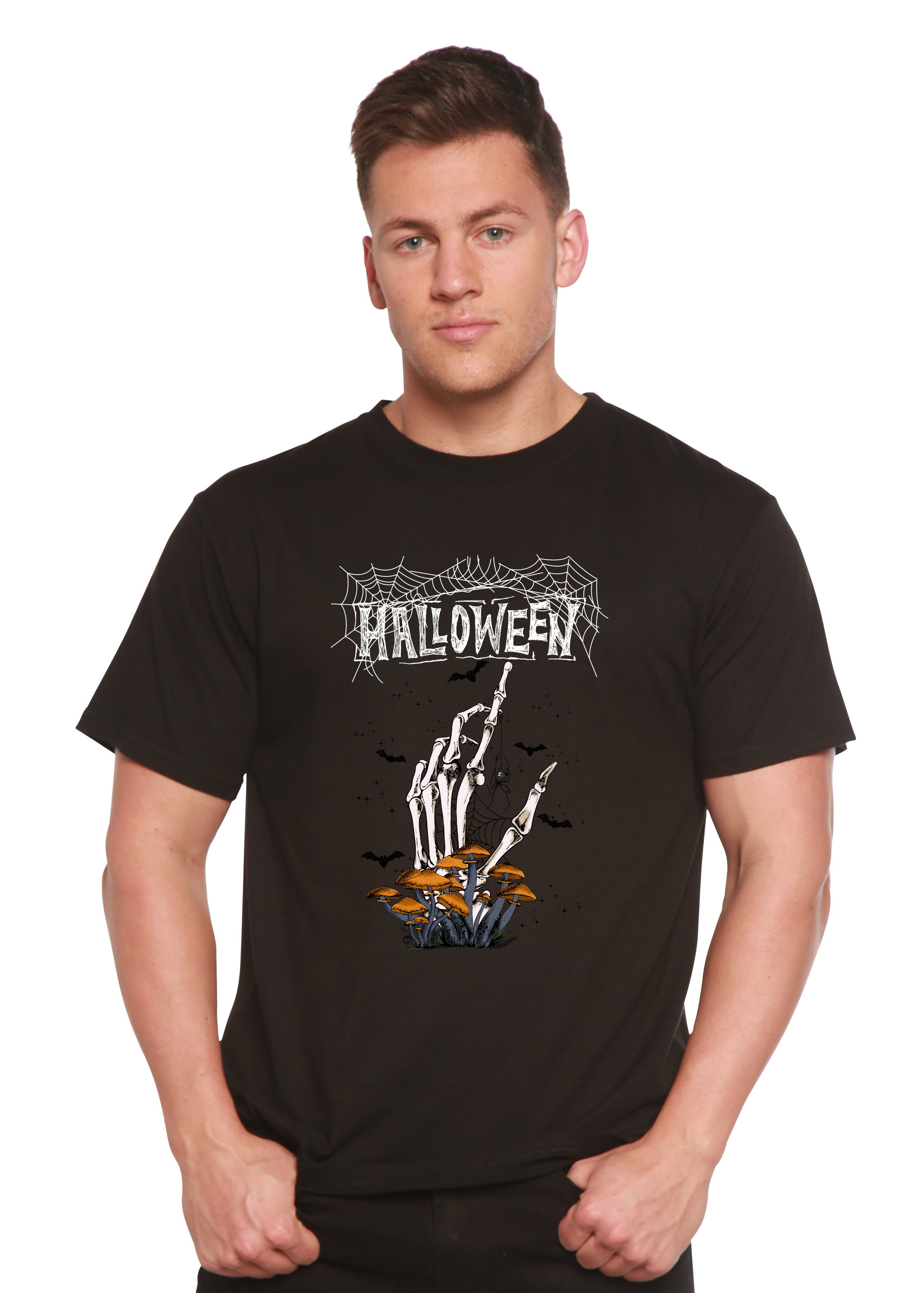 Halloween Men's Bamboo Viscose/Organic Cotton Short Sleeve Graphic T-Shirt Spun Bamboo
